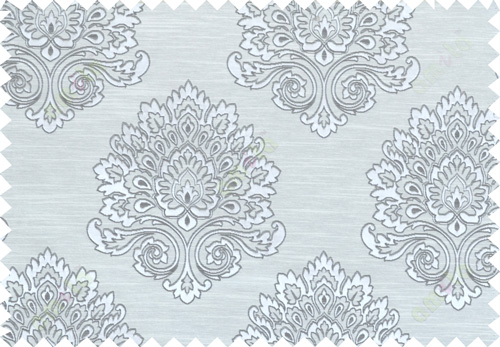 Black white brown grey colour with big damask design polycotton main curtain designs