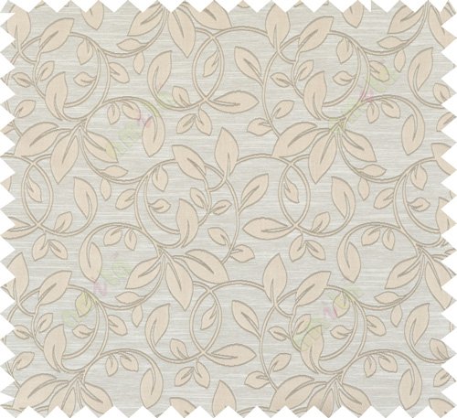 Brown beige colour retro organic pattern polycotton main curtain designs