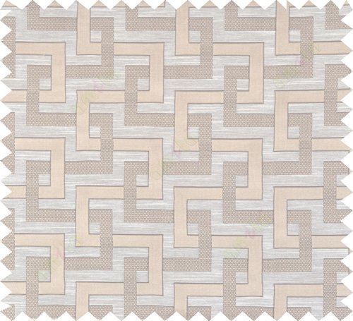 Brown beige colour weave wicker pattern polycotton main curtain designs