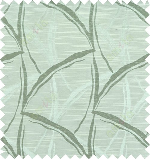 Green beige colour grass leaf patter polycotton main curtain designs