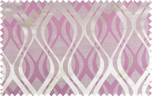 Pink brown grey color seamless traditional pattern polycotton main curtain designs