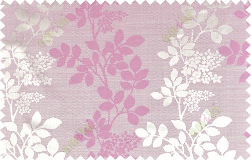 Pink brown grey color natural floral with thick texture fab polycotton main curtain designs