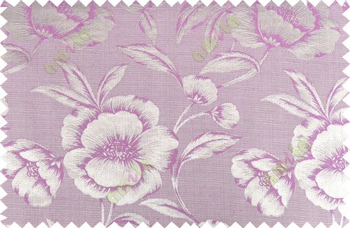 Pink brown grey color beautiful natural rose flower pattern polycotton main curtains design