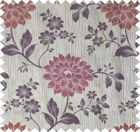 Maroon brown purple colour beautiful natural floral design poly main curtain designs