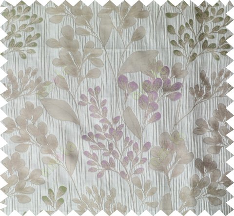 Pink beige brown traditional floral design poly main curtain designs