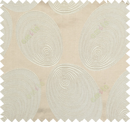 Brown beige color geometric design polycotton main curtain designs