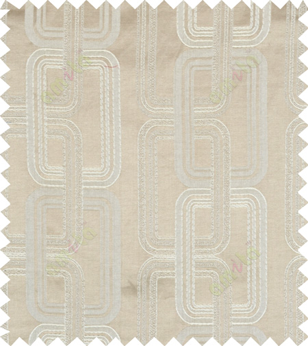Brown beige color contemporary retro design polycotton main curtain designs