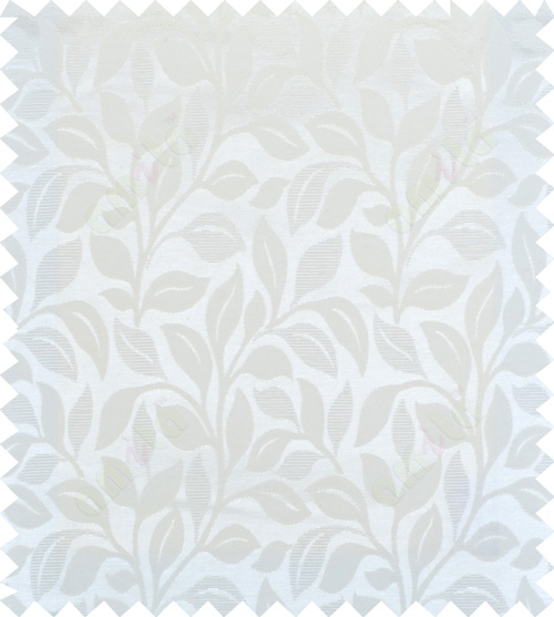 Cream white color floral pattern polycotton main curtain designs