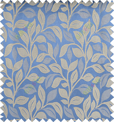 Blue yellow color floral pattern polycotton main curtain designs