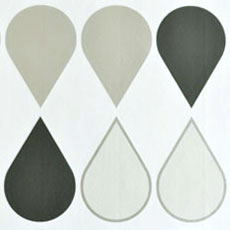 White black beige big water drop design home décor wallpaper