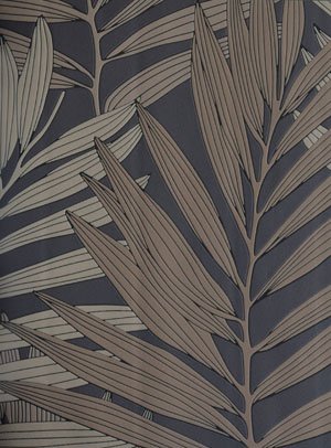 Brown beige ferns home décor wallpaper
