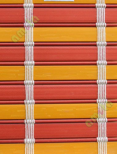 Yellow and red color with white stripes PVC blinds