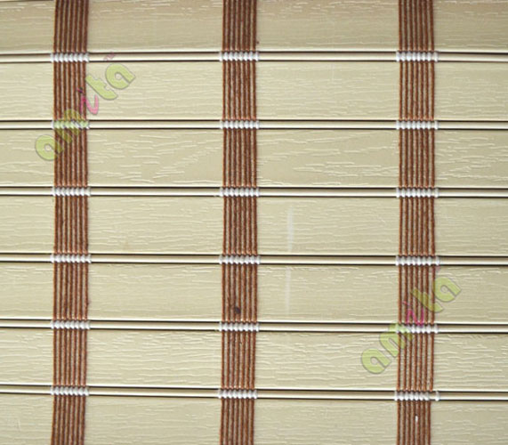 Beige color with brown stripes kitchen and balcony PVC blind