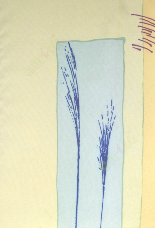 Blue green yellow purple color vertical stripes poly blackout roller blind   109387