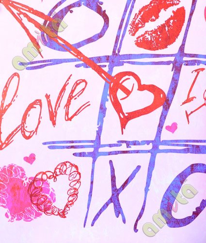 Teenage colourful cross and love game wallpaper
