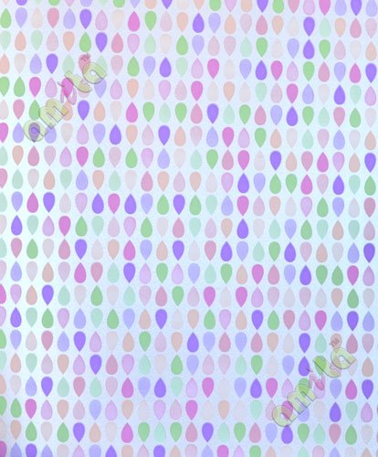 Pink white green beautiful drops wallpaper