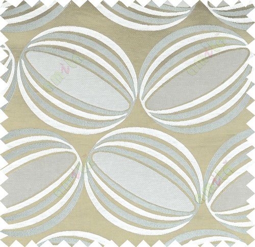 Green beige blue color watermelon shadow pattern with thick fab polycotton main curtain designs
