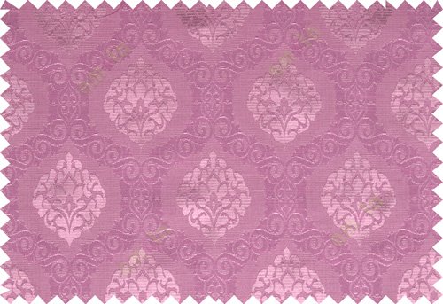 Pink color beautiful seamless damask pattern polycotton main curtain designs