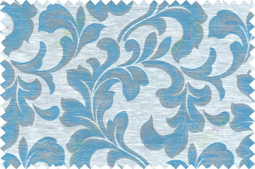 Blue beige grey colour traditional pattern with thick background fab polycotton main curtain designs