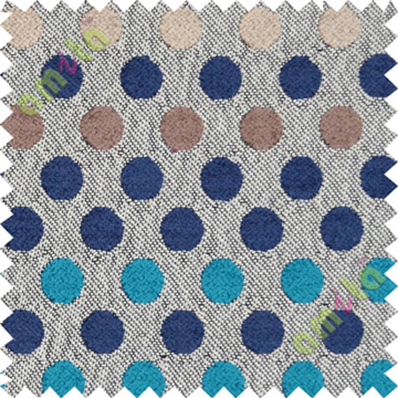 Blue brown small geometric sofa sofa upholstery fabric