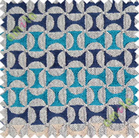 Blue brown  concave polycotton sofa sofa upholstery fabric