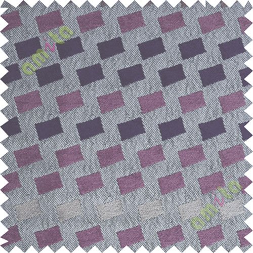 Green purple square shapes polycotton sofa sofa upholstery fabric