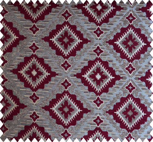 Red brown batik poly upholestry fabric