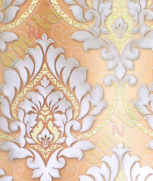 Gold brown grey beautiful big motif design home décor wallpaper for walls