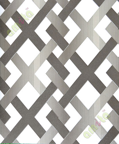 Black white and grey crossing lines with vertical stripes home décor wallpaper for walls