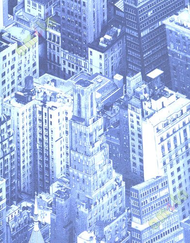 Blue white beautiful skyscraper home décor wallpaper for walls