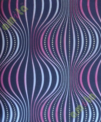 Purple grey black ogee pattern home décor wallpaper for walls