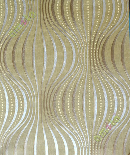 Green grey ogee pattern home décor wallpaper for walls