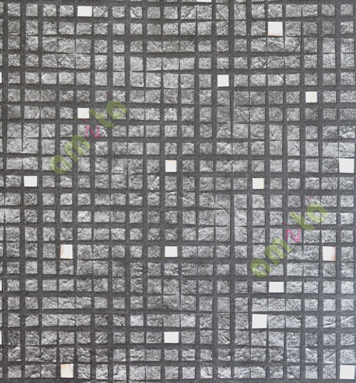 Black white yellow geometric squares stone cut piece finish home décor wallpaper for walls