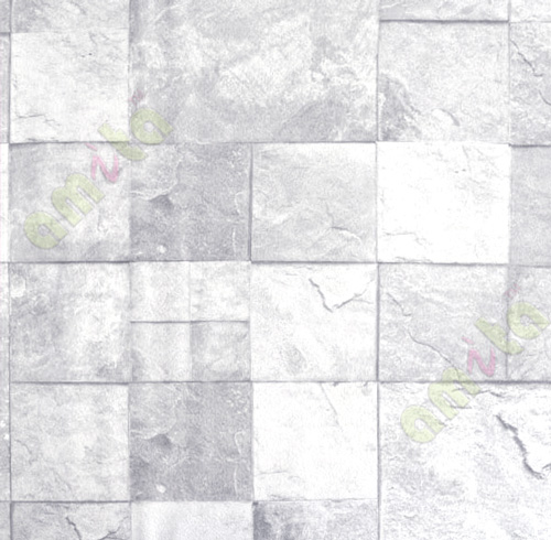 Grey white sparkle square stone pieces home décor wallpaper for walls