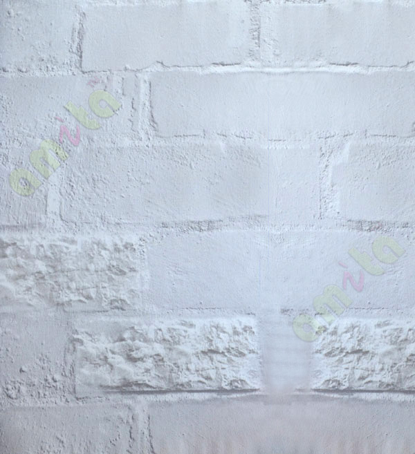 White grey natural brick design finish home décor wallpaper for walls