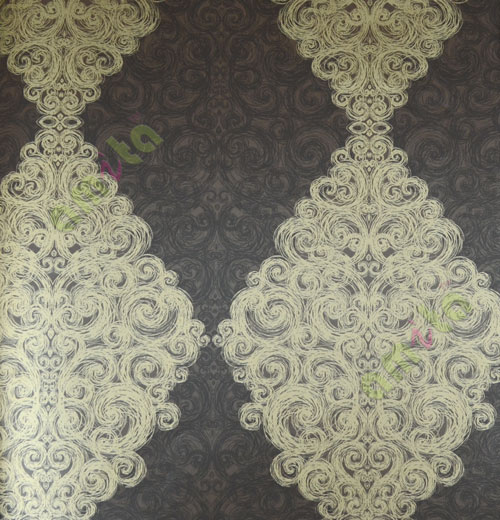 Black yellow brown traditional argyle design home décor wallapaper