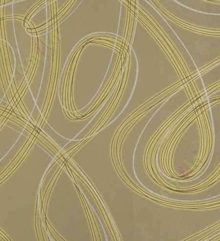 Gold brown grey colour contemporary thread lines home décor wallpaper for walls