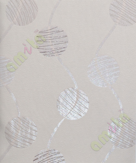 Beige brown shiny hanging ball with rope home decor wallpaper for walls