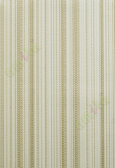 Green beige brown vertical metal chain dots home décor wallpaper for walls