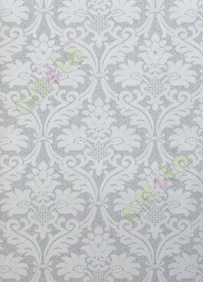 Black grey beautiful damask home décor wallpaper for walls