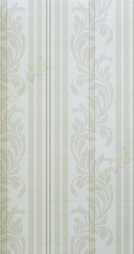 White grey vertical motif with bold stripes home décor wallpaper for walls