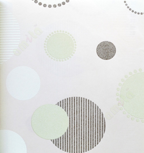 Black white green geometric design with vertical stripes home décor wallpaper for walls