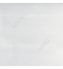 Pure white color horizontal stripes double layer texture background triple shade blind