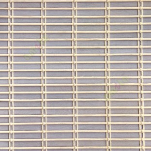 Grey beige cream color horizontal stripes wooden slats with overlapping sticks vertical thread weaving stripes rollup chain roman chain and lock pulley system blinds