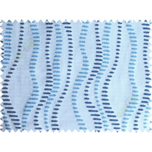 Blue beige white vertical flowing dots stripe poly main curtain designs