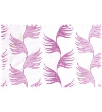 Pink beige hanging bird feather design poly main curtain designs
