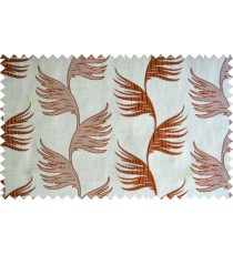 Orange beige hanging bird feather design poly main curtain designs