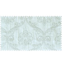 White silver motiff poly main curtain designs