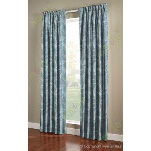 Blue grey star poly main curtain designs