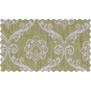 Green silver motiff poly main curtain designs